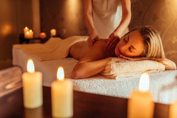 Person receiving a spa treatment